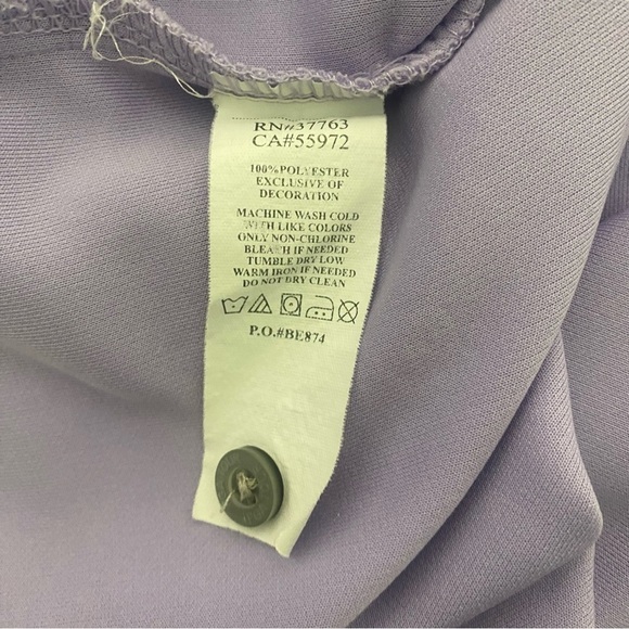 PGA TOUR Men's Polo Golf Shirt XL Lavender 100% Polyester - Picture 7 of 8